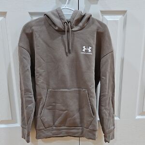 Under Armour Women's Hoodie - Taupe Brown with White Logo